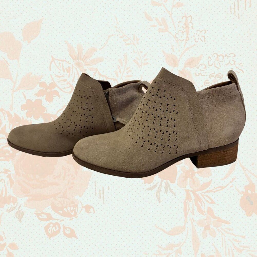 Tom's Ankle Booties Women’s Taupe Suede Size 7 Desert - Picture 3 of 7